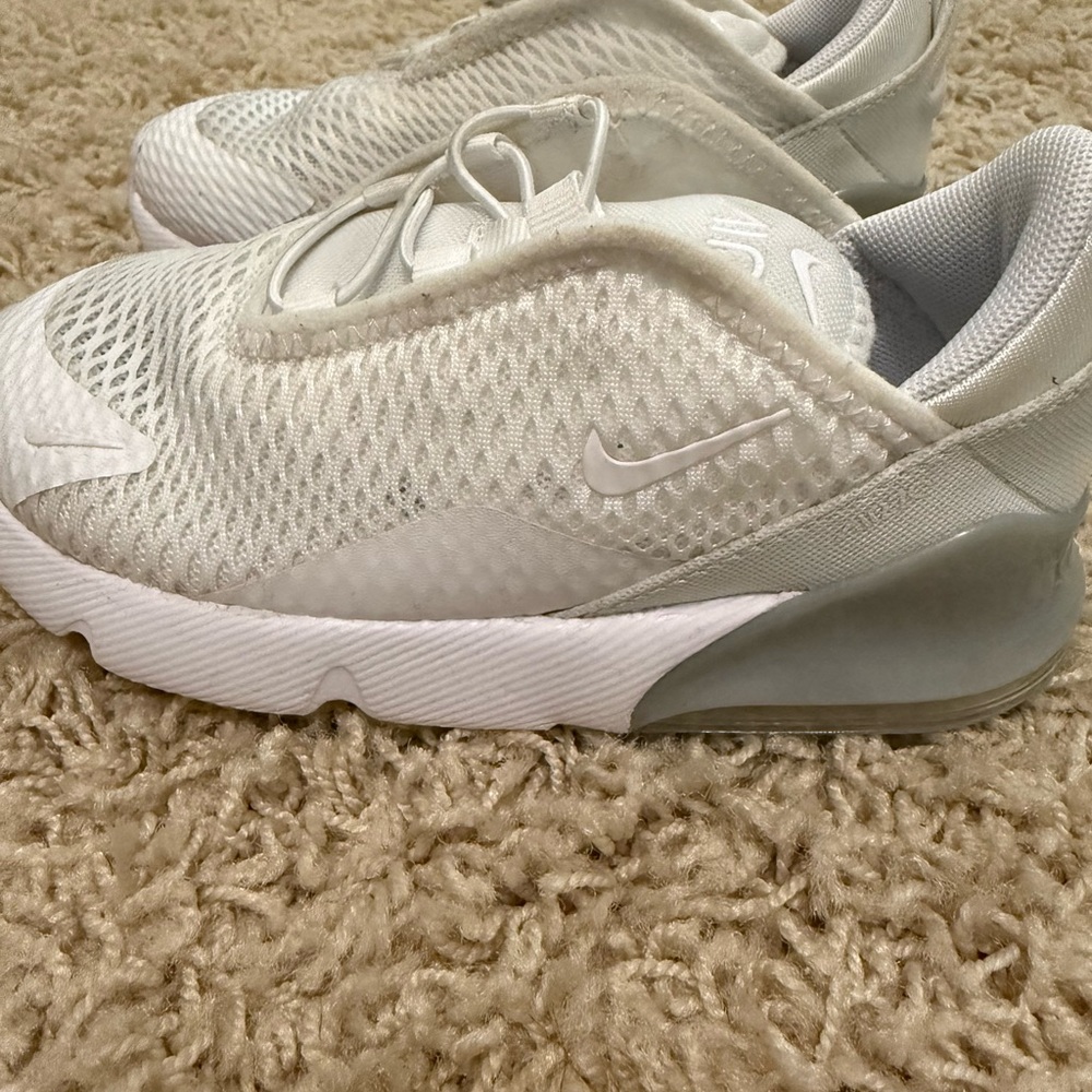 Nike Mesh White and Gray Sneakers